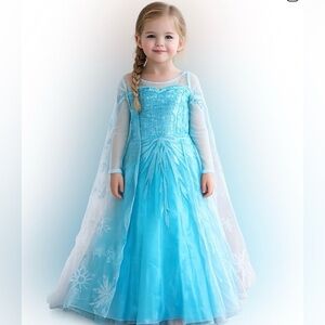 Disney Official Bibbidi Bobbidi Boutique Elsa Princess Costume Dress 5/6